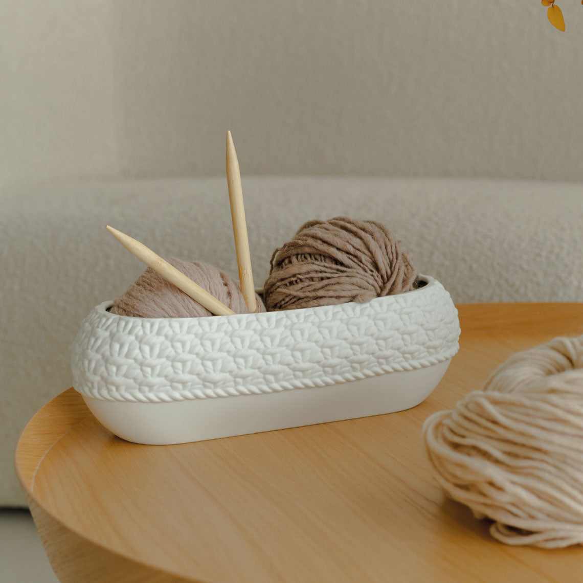 Vaso Basso Maglia H9 | Vasi di Design in Ceramica Bianca - 0017219