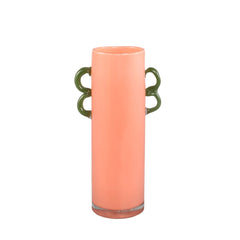 Vaso Mobeen Arancione Con Manici Verdi - Stile e Colore per la Tua Casa - 725777