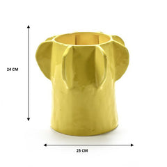 Vaso Molly 01 Small Giallo Ø 25 X H 24 CM | Vasi in ceramica design Marie Michielssen per Serax