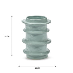 Vaso Molly 03 Small Azzurro Ø 20 X H 29 CM | Vasi in ceramica design Marie Michielssen per Serax
