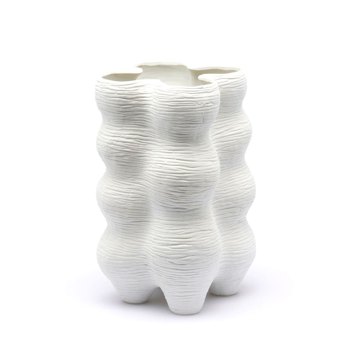 Vaso Forme Tripode Bianco Opaco H33 D23 Design EDG - Enzo De Gasperi - 019959,100