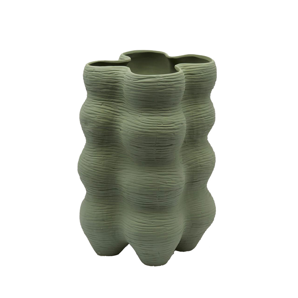 Vaso Forme Tripode Verde Scuro H33 D23 Design EDG - Enzo De Gasperi