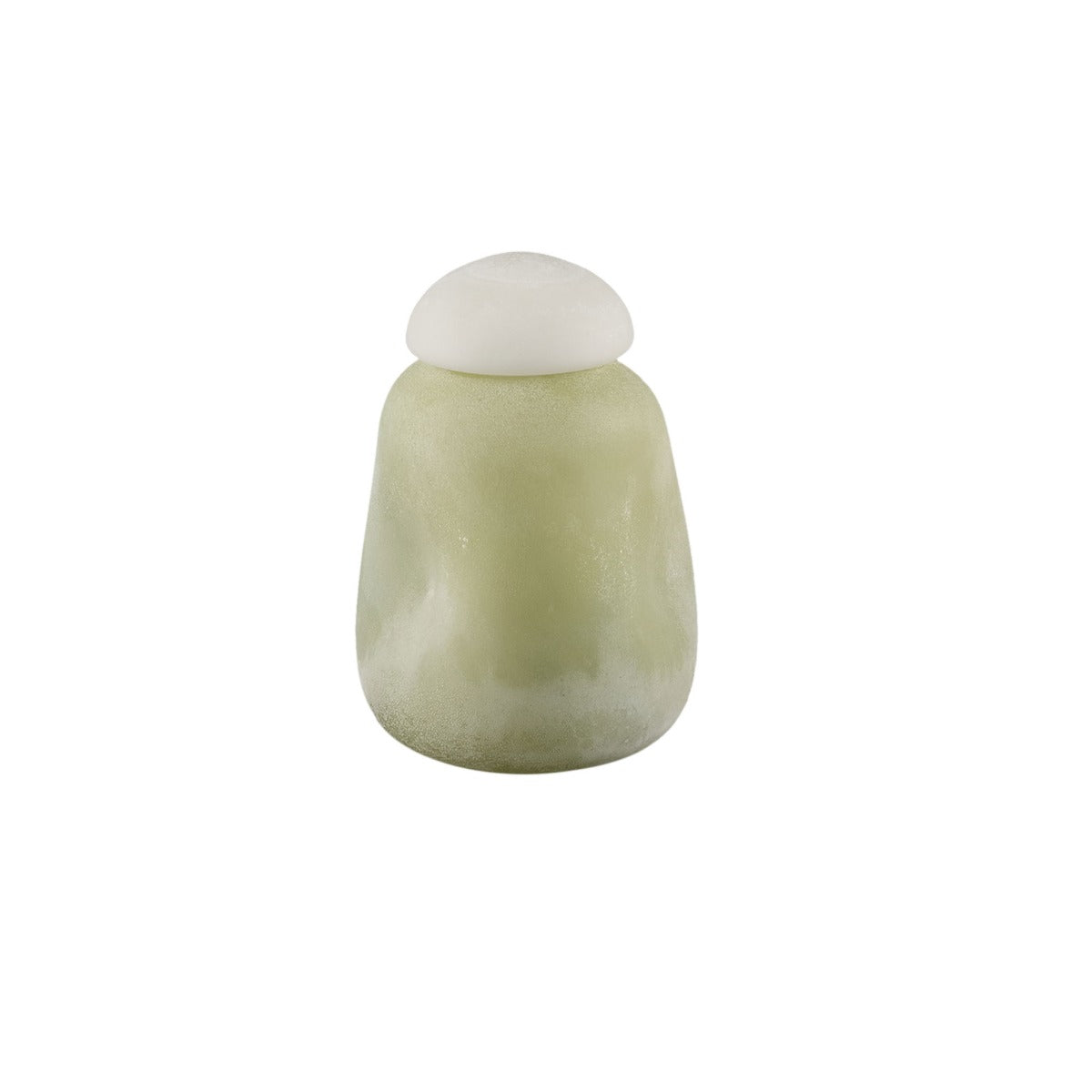 Vaso Karlie Verde con Tappo Bianco in Vetro Opaco | Vasi di Design in Vetro Colorato - 721823