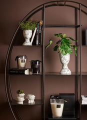Vaso FaceStyle H21 | Vaso in ceramica bianca con tratti somatici neri - 013910