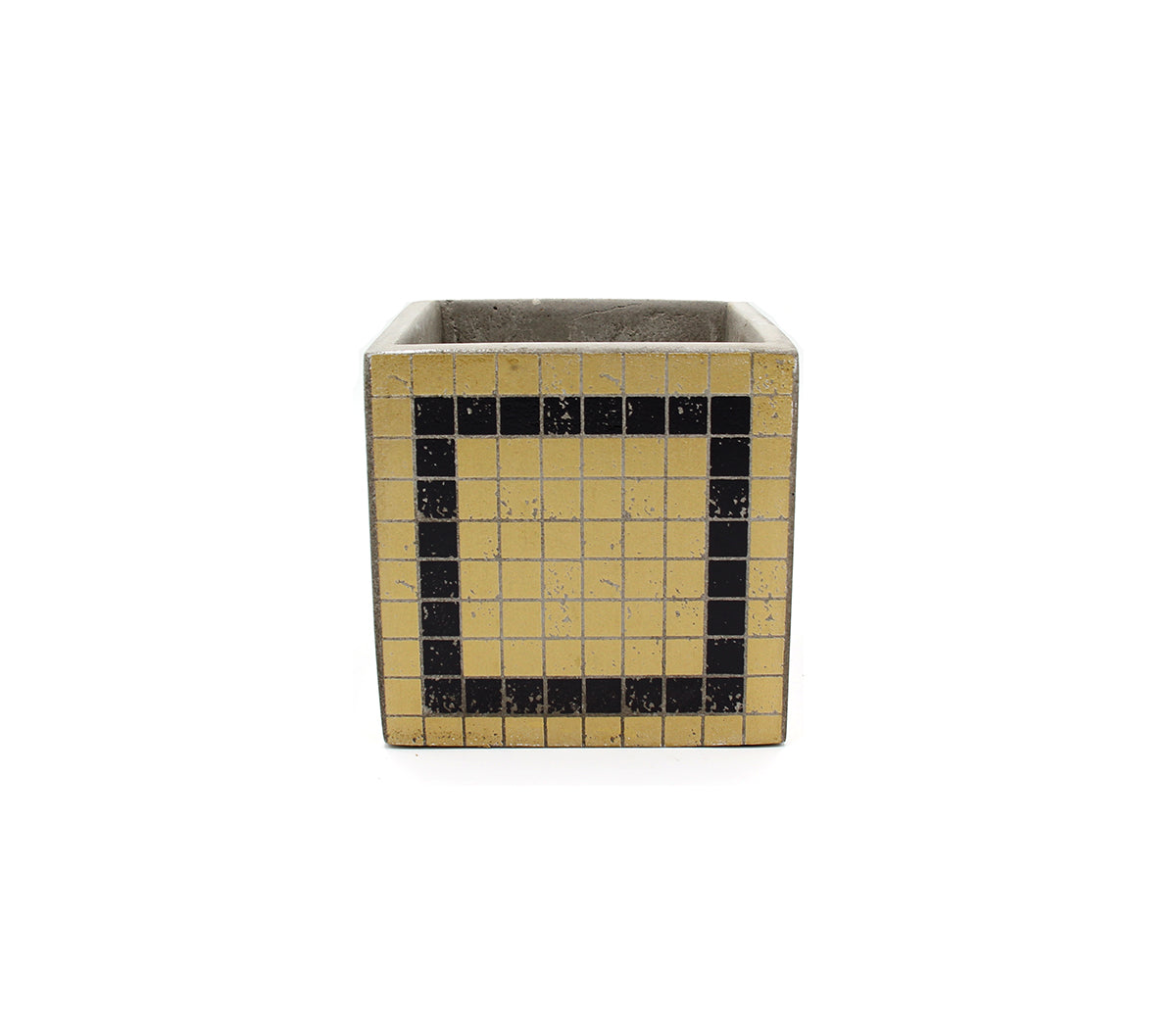 Vaso Marie Mosaico Gold & Blue H15 - B7217097-Gold