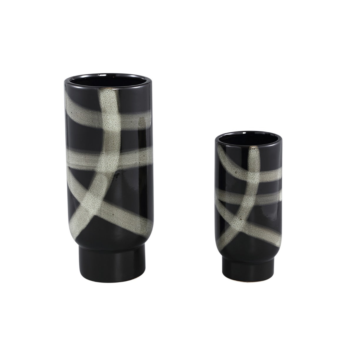 Vaso Reddy Black | Vaso di design in ceramica nera - CONFIG0348
