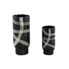 Vaso Reddy Black | Vaso di design in ceramica nera - CONFIG0348
