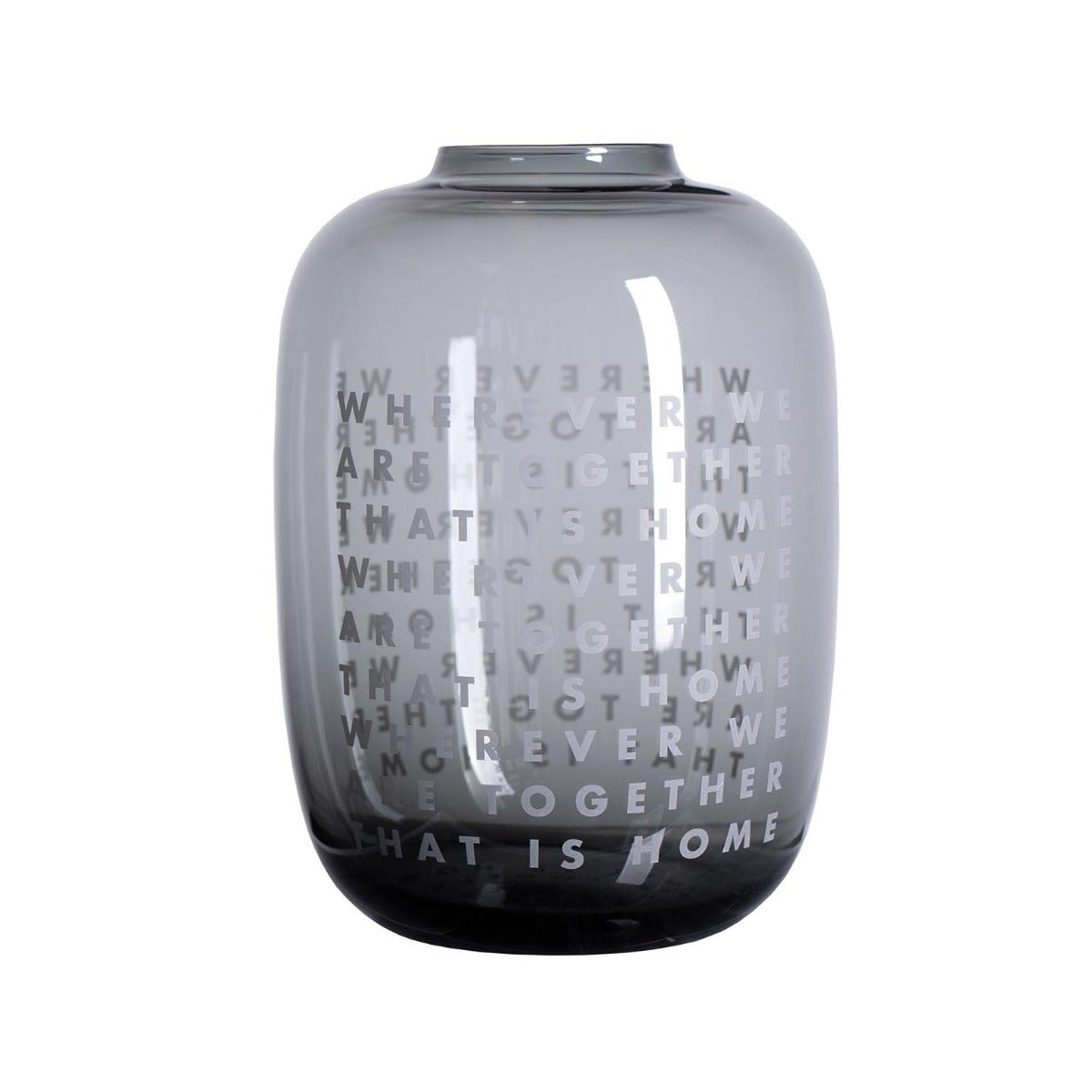 Vaso in vetro "Wherever we are" | Vaso in vetro colorato con scritte bianche - 4915784