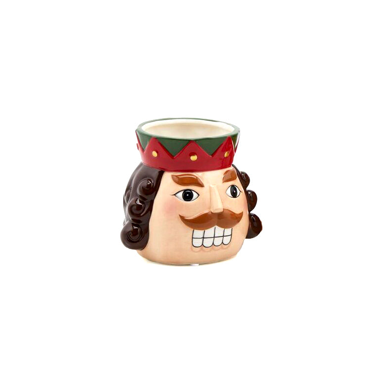 Vaso Testa Soldatino H12 X D13 Cappello Verde e Rosso | Vasi natalizi EDG - 019444-A